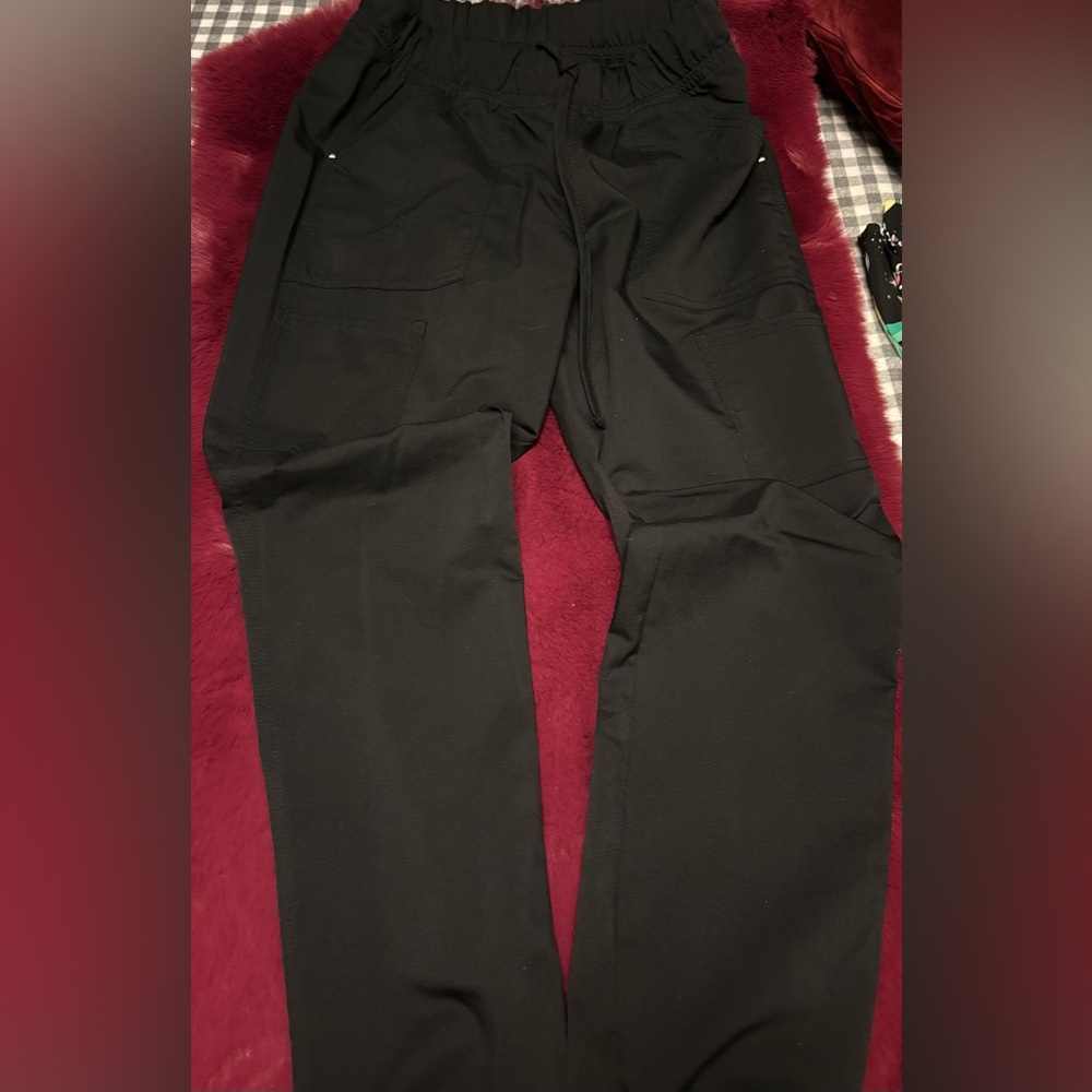 Scrubstar Black Cargo Pants Sleek Fitted Design